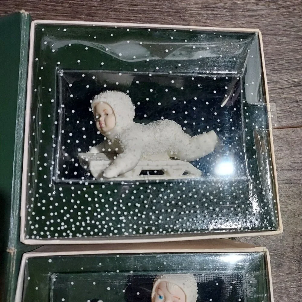 Snowbabies “Don't Fall Off & Hold On Tight" Dept 56 #7956 & #79685 2 Retired - Picture 7 of 13
